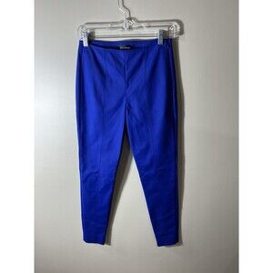 St. John Pants Women’s 2 Santana Knit Navy Blue Pleated Tapered